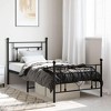 vidaXL Metal Bed Frame with Headboard and Footboard - Classic Steel Construction with Extra Storage Space - 2 of 4