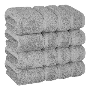American Soft Linen Luxury Turkish 4 Piece Hand Towel Set, 100% Cotton  16x28 inches Soft and Quick Dry Hand Towels for Bathroom - 1 of 4