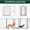 Acekool 40" Dog Playpen, 18 Ft 8-Panel Metal Pet Playpen, Wide Door, Low Threshold, Portable Exercise Pen for Indoor Outdoor Yard, RV, Camping - 2 of 4