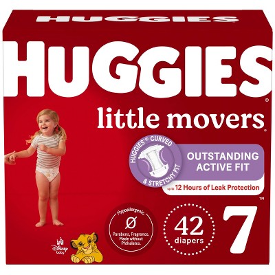 Image of Huggies Little Movers Baby Disposable Diapers - Size 7 - 42ct