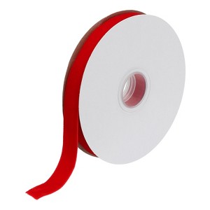 Unique Bargains Soft Single Face Spool Silky Velvet Ribbon for Bouquets DIY Crafts - 1 of 3