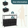 DOMETOUR 5 Drawer Dresser for Bedroom Fabric Storage Tower, Storage Cabinet Tall Chest Organizer Unit Bins Living Room Entryway Closet-Black - 4 of 4