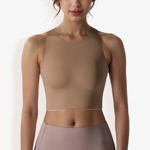 Anna-Kaci Active Women's High Neck Sports Brawith Racerback Design and Seamless Fit - 1 of 4