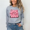 Simply Sage Market Women's Graphic Sweatshirt Love Vibes Stars Checkered - 2 of 3