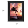 HomeRoots Palm Tree Sunset Black Framed Print Wall Art - 3 of 4