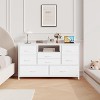 LED TV Stand Dresser with 8-Drawer for 55'' TV, Built-In Power Outlet, Wide Storage Chest with Wooden Top and 22 Adjustable Lighting Modes for Bedroom - 2 of 4