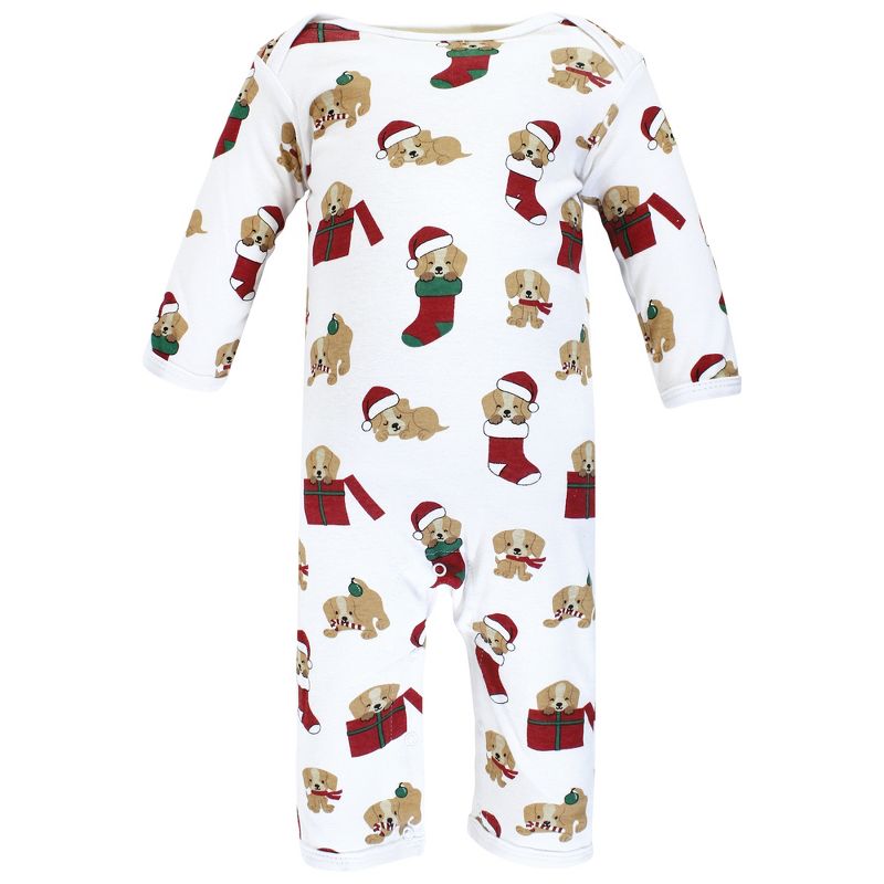 Hudson Baby Unisex Baby Cotton Coveralls, Christmas Dog, 6 of 7