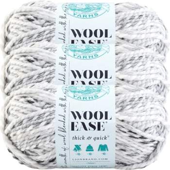 3 Pack) Lion Brand Wool-ease Thick & Quick Yarn - Barley : Target