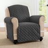 Collections Etc Ultra Reversible Furniture Cover Protector Chair Slate Grey/Silv - 2 of 3