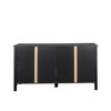 Cabinet with 4 Doors & 4 open shelve Modern Credenza, Freestanding Sideboard Storage Cabinet Entryway Floor Cabinet for Living Room Bedroom - 2 of 4