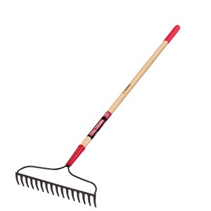 Truper Tru-Tough 59.75 in. 16 Tine Steel Bow Rake Wood Handle (Case of 6) - 1 of 1