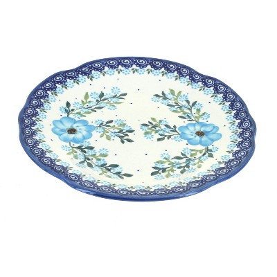 Blue Rose Polish Pottery Daphne Dessert Plate