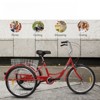 VisioGear Adult Tricycles, 1 Speed Adult Trikes 3 Wheel Bikes, Bicycles Cruise Trike with Shopping Basket, Red, 42.92"*10.63"*25.99" - 2 of 4