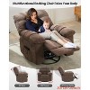 Adult Rocker Swivel Recliner Chair - Soft Fabric Overstuffed Manual Glider, Comfy Nursery Rocking Sofa Chair for Living Room - 4 of 4