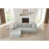 103''Modular Corduroy L-Shaped Sectional Sofa with Deep Seat, No Assembly Required - 3 of 4