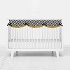 Bacati - Love Black/Gold Stripes Long Side Crib Rail Guard Cover - 3 of 4