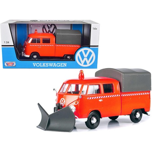 Toy pickup truck store with snow plow