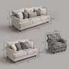 Piece Living Room Set, Modern Farmhouse Chenille Sofa and Loveseat with Nailhead Trim, Floral Accent Chair - 4 of 4