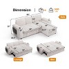 Vipbear 85"Modular Sectional Sleeper Sofa with Pull Out Bed,5Seat L-Shaped Couch with Reclining Backrest|USB|Storage Chaise Armrest,Tool Free Assembly - 2 of 4