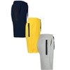Blu Rock Men's Tech Fleece Performance Shorts With Heat Seal Zipper Pocket-3 Pack - 2 of 4