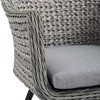 Modway Endeavor Outdoor Patio Wicker Rattan Dining Armchair Gray Gray - 4 of 4