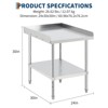 Coucheta Stainless Steel Grill Stand Table - 30x24x30 Inches, 660 LBS Heavy-Duty Capacity, NSF Certified, with 2" Edge Baffle for Home - 2 of 4