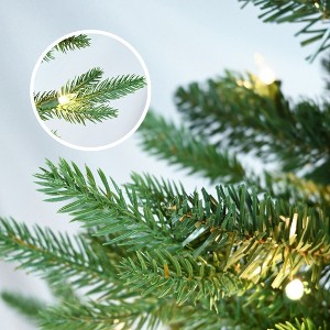 Whisen 4FT Artificial Christmas Tree with 919 Tips, Metal Stand, Easy Assembly, Realistic Mixed Needle Design - 1 of 4