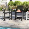 OBOKATA High chair with connecting tray, 24 inch HDPE pole high outdoor chair, suitable for balcony, outdoor - 2 of 4