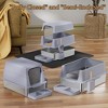 Stainless Steel Cat Litter Box with Lid and Scoop - 2 of 4