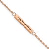 Chisel Stainless Steel Rose IP-plated with Cubic Zirconia LOVE DREAM LAUGH Enjoy the little things Bracelet 7" with 1.5" Ext. - 2 of 4