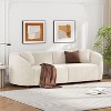 NicBex 87.25 Inch Modern Velvet Curved Sofa with 2 Throw Pillows for Living Room,Bedroom,Office,Apartment - 2 of 4
