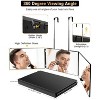 360° Viewing Angle Self Hair Cutting Mirror, Anti-Fog HD Glass, Tri-Fold Portable Design for Home Barber Use, No LED - 3 of 4