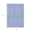 Denim Blue And Ivory Floral Washable Indoor Outdoor Area Rug - 3 of 4