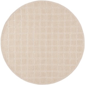 Genre GRE501 Hand Tufted Indoor Area Rug - Beige - 6' Round - Safavieh - 1 of 4