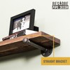 RESTORE Sunset Brown 24 in. Shelves with Straight Brackets by Pipe Decor - 3 of 4