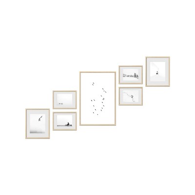 Haus and Hues Claremont Gallery Wall Frame Set with Real Glass and Mat