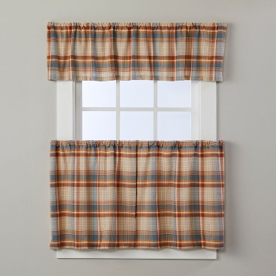 Amber Plaid Light-Filtering Rod Pocket Valance