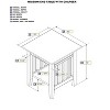 AFI Furnishings Mission End Table with Charging Station in Walnut - 3 of 4