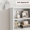 71.4 Inch Tall Bookshelf with Barn Doors & 6-Tier Shelves, Farmhouse Storage Bookcase for Bedroom, Living Room, Office - 4 of 4