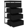 vidaXL Storage Rack with 4 Fabric Baskets Steel Black - 3 of 4