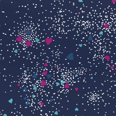 navy sprinkle heart