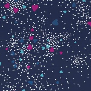 navy sprinkle heart