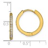 Chisel Stainless Steel Polished Yellow IP-plated with Preciosa Crystal Hinged Hoop Earrings - 4 of 4