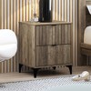 Galano Zaffy 2 Drawer Nightstand (18.9" W x 15.7" D x 23" H) in Dusty Gray Oak, Knotty Oak, Amber Walnut, Dark Gray Oak - 2 of 4