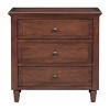 Modern Bedside Cabinet with Three Drawers,Elegant Design and Sturdy Construction for Bedroom-The Pop Home - 4 of 4