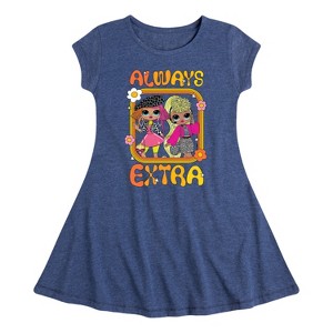 Girls' - LOL Surprise! - Always Extra Fit & Flair Cap Sleeve Dress - 1 of 3