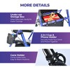 Metro Mobility 2 in 1 Lightweight Rollator Walkers with 8 Inch Big Wheels for All Terrain,Foldable Rolling Walker with Seat,Drive Walkers for Seniors - 4 of 4