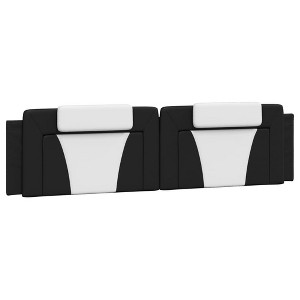 vidaXL Headboard Cushion Bedroom Upholstered Pillow Back Headboard Faux Leather - Black and White 76" - 1 of 4
