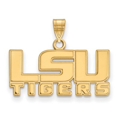 Black Bow Jewelry 14k Yellow Gold Louisiana State Fighting Tigers NCAA Small Pendant