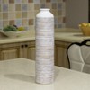 Uniquewise Modern Ribbed Trumpet Style Designed Table Vase for Entryway Dining or Living Room, Ceramic White - 4 of 4